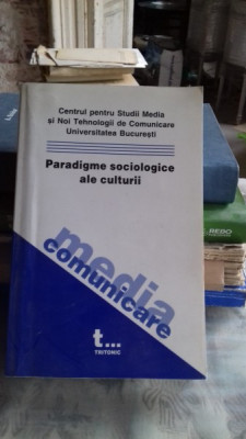 PARADIGME SOCIOLOGICE ALE CULTURII de IOAN DRAGAN foto