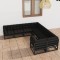 vidaXL Set mobilier grădină cu perne, 8 piese, negru, lemn masiv pin 3077028