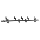 Cumpara ieftin Set feronerie pentru usi glisante, negru, 213,5 cm, otel