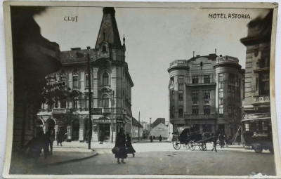 CARTE POSTALA CLUJ - HOTEL ASTORIA 1931 foto