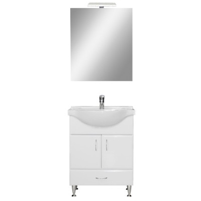 Mobilier complet de baie Bianca Prime 65, alb lucios foto