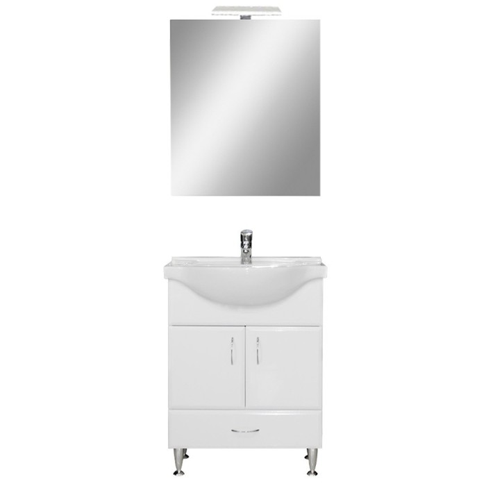 Mobilier complet de baie Bianca Prime 65, alb lucios