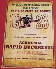 Program meci fotbal ACADEMIA RAPID BUCURESTI - CSA STEAUA BUCURESTI (14.10.2017)