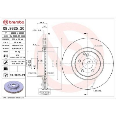 Set disc frana Mercedes Cls (C219) 10.04-02.11, Clasa E (W211) 03.02-03.09, Clasa E T-Model (S211) 02.03-07.09, Glk-Class (X204) 06.08-12.15, Fata, 3 foto