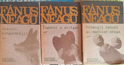 SET 3 CARTI FANUS NEAGU: SCAUNUL SINGURATATII, INGERUL A STRIGAT, FRUMOSII NEBUNI AI MARILOR ORASE-FANUS NEAGU foto