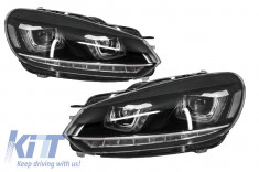 Faruri LED VW Golf 6 VI (2008-up) Design Golf 7 3D U Design Semnal LED Dinamic foto