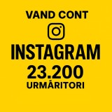 V&acirc;nd cont de INSTAGRAM de 23.200 urmăritori REALI