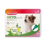 PIPETE ANTIPARAZITARE PENTRU CAINI 15KG BEAPHAR VETOPURE SPOT-ON S (3PIP CUT)
