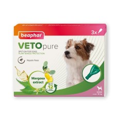 PIPETE ANTIPARAZITARE PENTRU CAINI 15KG BEAPHAR VETOPURE SPOT-ON S (3PIP CUT)