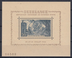 Luxemburg 1946 - EXPO. NATIONALA de TIMBRE - DUDELANGE - Colita MNH - MIch. 20 foto