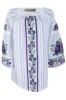 Bluza tip ie dama R24, alb/mov , marimea 3XL