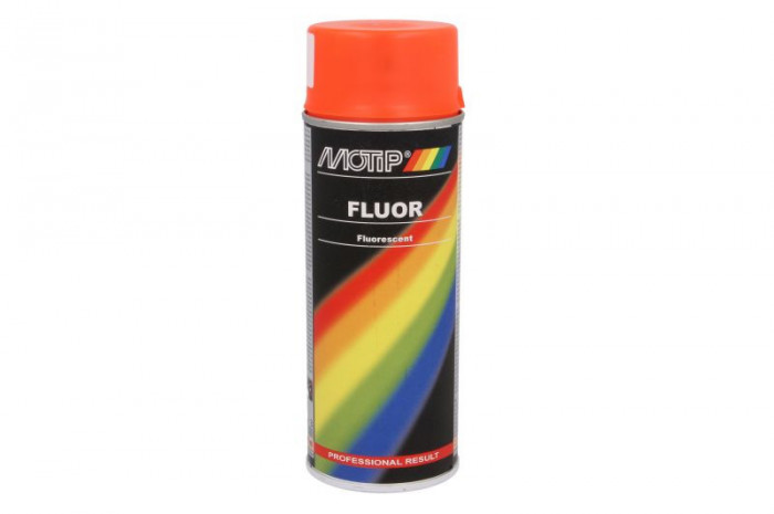 Spray Vopsea Fluorescenta Motip Fluorescent Paint, Portocaliu, 400ml