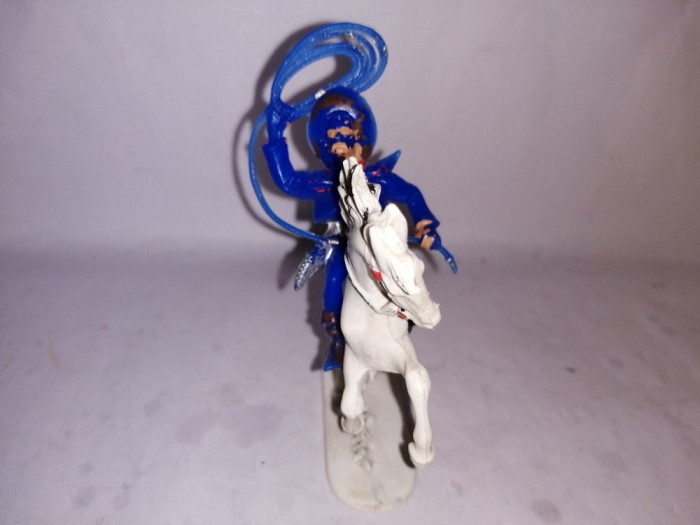 bnk jc Jean Hoeffler - Cowboy calare cu lasou - albastru