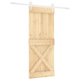 Cumpara ieftin Usa glisanta cu set de feronerie 85x210 cm, lemn masiv de pin