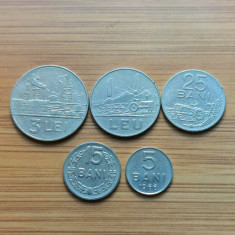 Lot 5 monede Romania Perioada Comunista anul 1966