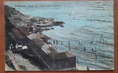 Carte postala, Constanta, Baile din Oras pentru Dame,1907 foto