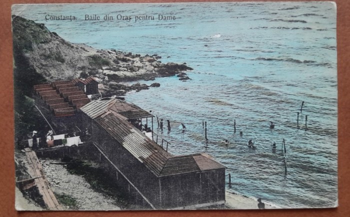 Carte postala, Constanta, Baile din Oras pentru Dame,1907