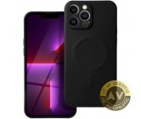 Husa MagSafe Silicon Neagra pentru Apple iPhone 13 Pro Max, OEM, Protectie Socuri, Wireless Charging