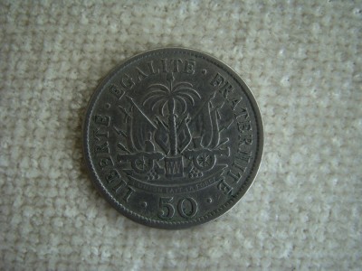 50 Centimes 1907 - HAITI foto