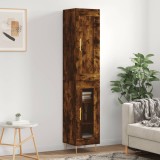 Cumpara ieftin Dulap &icirc;nalt, stejar fumuriu, 34,5x34x180 cm&nbsp;, lemn prelucrat