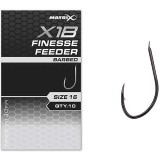 Carlige Feeder MATRIX X1B Finesse Feeder Hooks, Barbed, Nr.12, 10buc/pac