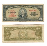 Cuba 1949 - 20 pesos, circulata