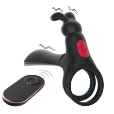 Inel penis Tusky Remote Black