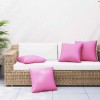 Set 4 Perne Decorative Roz vidaXL 60x60 cm, Tesatura Moale, Umplutura Rezistenta, Design Modern Patrat, Interior