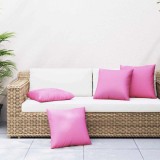 Perne decorative 4 pcs Roz 40x40 cm din material textil