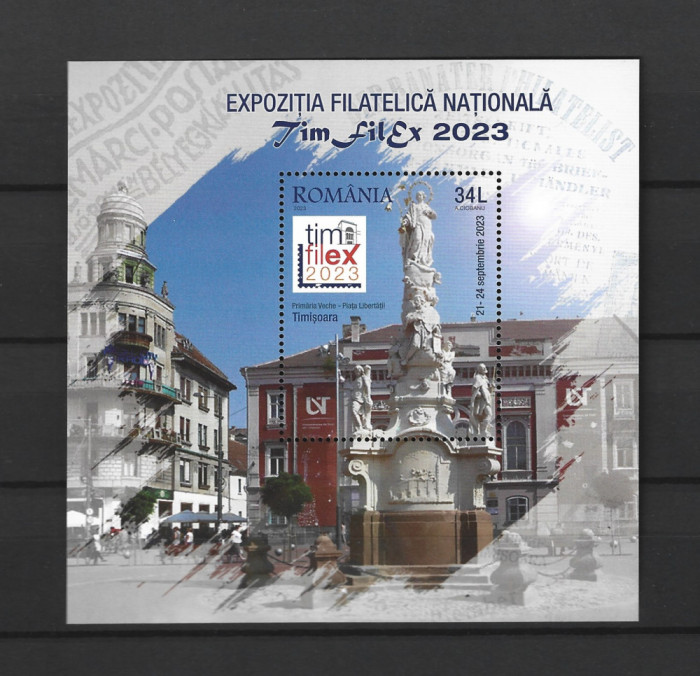 ROMANIA 2023 - TIMFILEX 2023, COLITA, MNH - LP 2436a