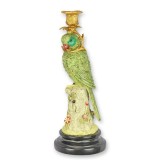 Sfesnic papagal din portelan cu soclu din marmura BG-55