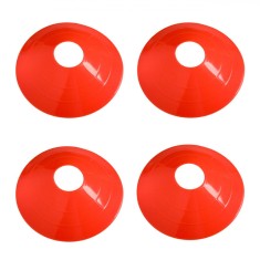 Discuri Antrenament, Set 4 Bucăți, Plastic, Culoare Portocaliu, Dimensiuni 19x6 cm
