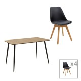 Cumpara ieftin Set masa si scaune 5 buc Cuba Pako World Negru 120x70x76 cm