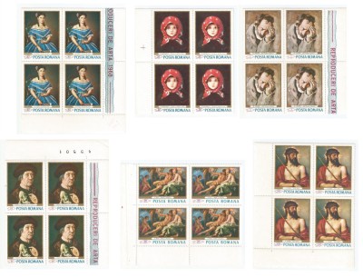 |Romania, LP 668/1968, Reproduceri de arta I, bloc 4, MNH foto