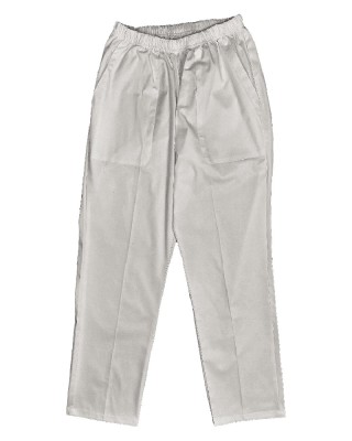 Pantaloni Medicali Pe Stil, Alb cu Elastan cu Elastic - L, talia-2-96cm foto
