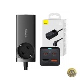 Prelungitor Baseus GaN3 Pro PowerStrip 65W 3A 2 x USB-A - 2 x USB-C - 1 x Schuko Negru PSZM000901