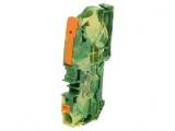 Conector Șine 0,5-16mm2 1 Pista 2 Borne Galben-Verde, Wago