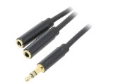 Cablu Audio Jack 3,5mm 3pin Y 0,3m, Vention