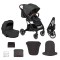 Carucior 2 in 1 Skiddou Moss Onyx, Negru