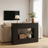 vidaXL Masă de consolă Dungi Negru 101 x 29 x 74 cm Lemn prelucrat 899878