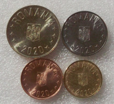 ROMANIA SET complet 1 + 5 + 10 + 50 bani 2020 UNC NECIRCULATE - DIN FISIC ** foto