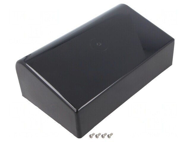 Carcasă desktop ABS neagră 1595EBK 215x130x75mm