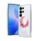 Husa pentru samsung galaxy s24 ultra, atasare magnetica, magsafe, pink wreath 1, clear