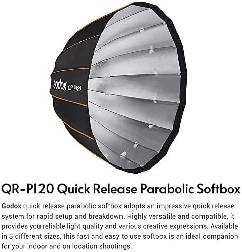 Difuzor lumina umbrelă portabil parabolic cu eliberare rapidă aparat de foto