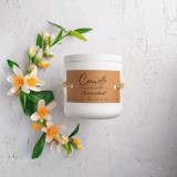 Lumanare parfumata handmade din ceara naturala de soia 100%, aroma Flori de portocal, Recipient ceramic, 150 g