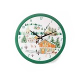 Ceas Craciun masa, perete ceramica multicolora &Oslash; 25 cm