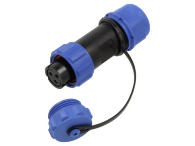 Conector circular mamă IP68, 3 pini foto