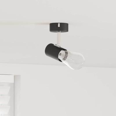Spotlight pentru tavan 1 puncție ajustabilă Negru E27 foto