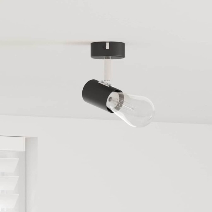 Spotlight pentru tavan 1 puncție ajustabilă Negru E27