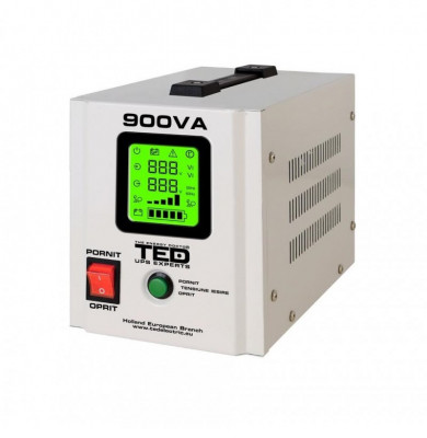UPS pentru centrala TED Electric 900VA / 500W Runtime extins utilizeaza 1 acumulator (neinclus) Sinusoidala Pura foto